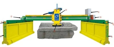 Máquina para centrar bloques de piedra tipo puente